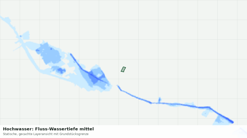 Statische Kartenansicht: Hochwasser: Fluss-Wassertiefe mittel