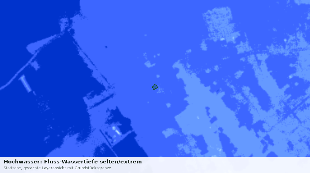 Statische Kartenansicht: Hochwasser: Fluss-Wassertiefe selten/extrem