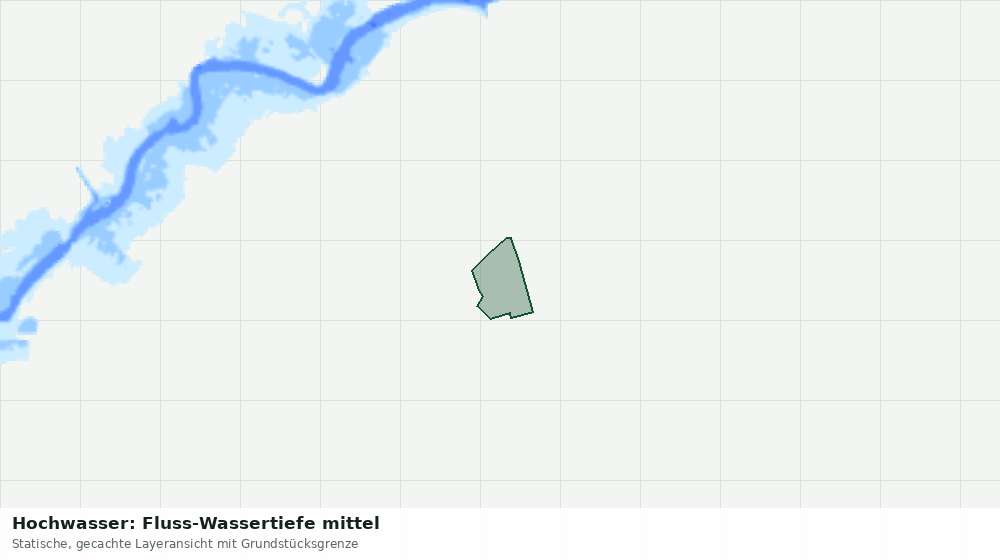 Statische Kartenansicht: Hochwasser: Fluss-Wassertiefe mittel