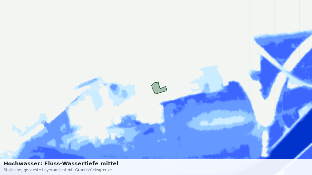Statische Kartenansicht: Hochwasser: Fluss-Wassertiefe mittel