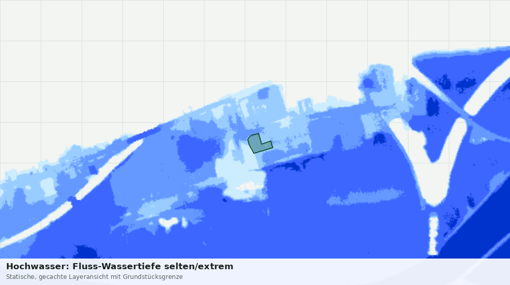 Statische Kartenansicht: Hochwasser: Fluss-Wassertiefe selten/extrem