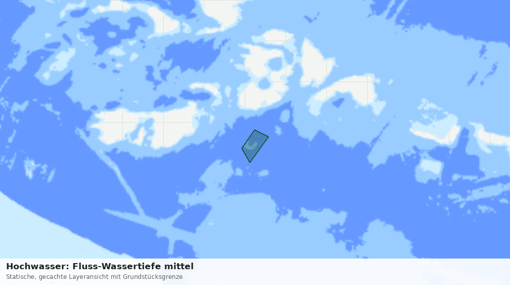 Statische Kartenansicht: Hochwasser: Fluss-Wassertiefe mittel