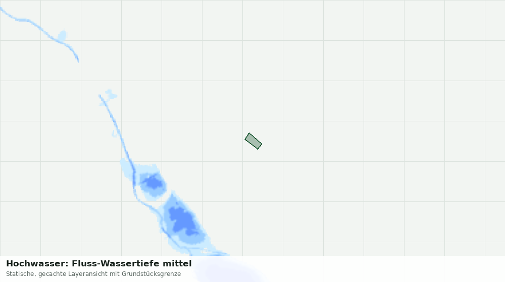 Statische Kartenansicht: Hochwasser: Fluss-Wassertiefe mittel
