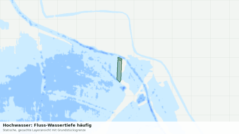 Statische Kartenansicht: Hochwasser: Fluss-Wassertiefe häufig
