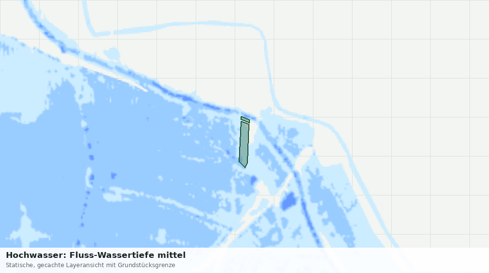 Statische Kartenansicht: Hochwasser: Fluss-Wassertiefe mittel