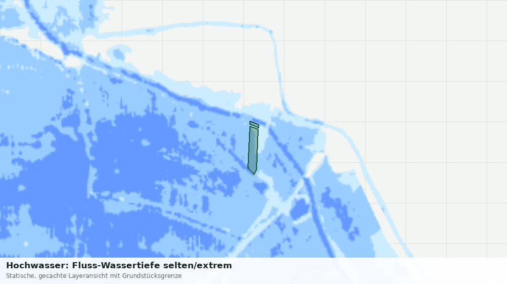 Statische Kartenansicht: Hochwasser: Fluss-Wassertiefe selten/extrem
