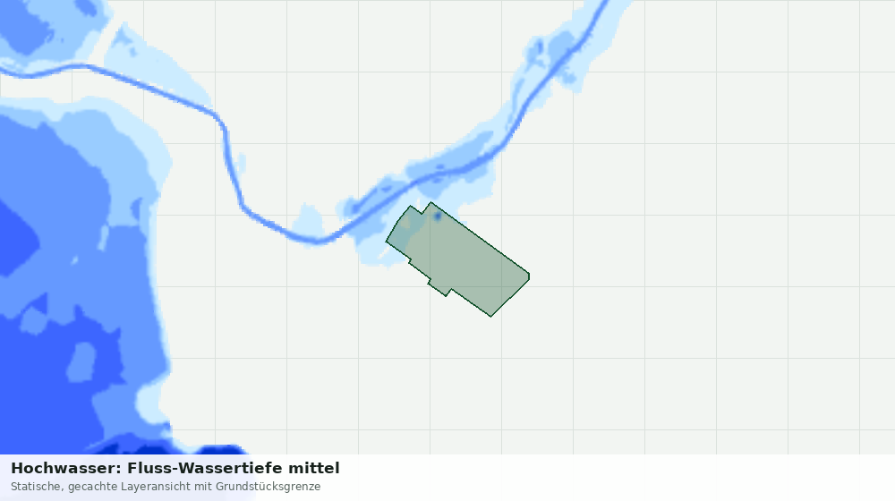 Statische Kartenansicht: Hochwasser: Fluss-Wassertiefe mittel