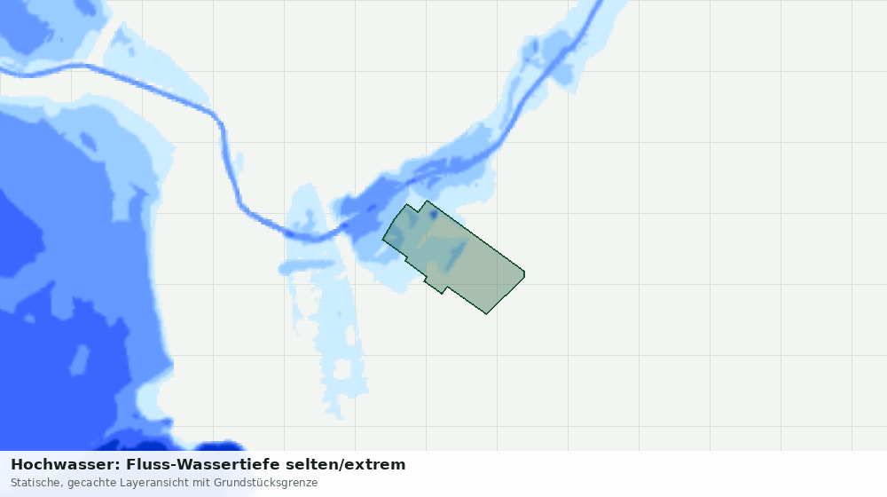 Statische Kartenansicht: Hochwasser: Fluss-Wassertiefe selten/extrem