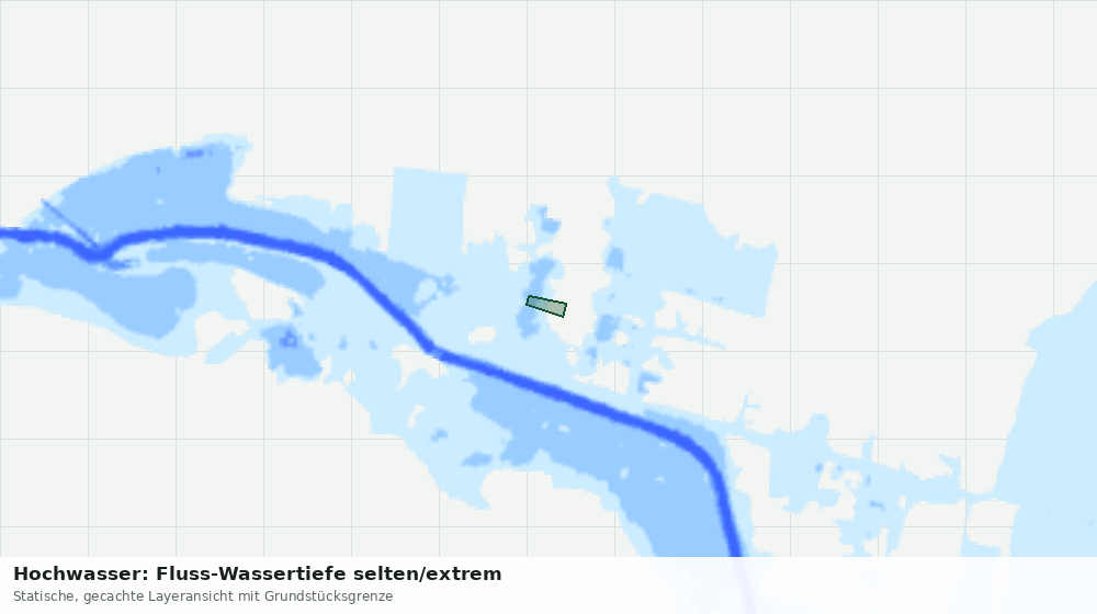 Statische Kartenansicht: Hochwasser: Fluss-Wassertiefe selten/extrem