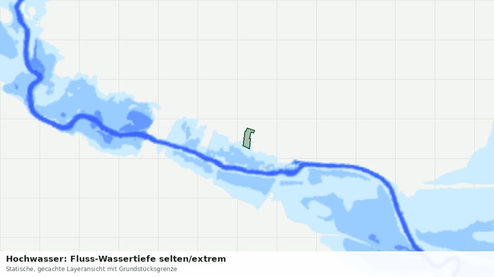 Statische Kartenansicht: Hochwasser: Fluss-Wassertiefe selten/extrem