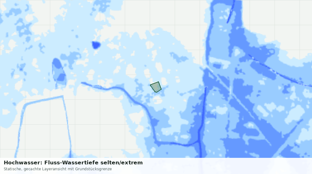 Statische Kartenansicht: Hochwasser: Fluss-Wassertiefe selten/extrem
