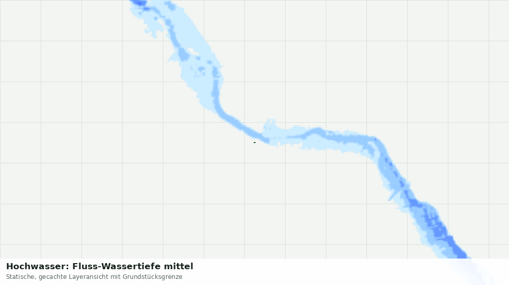 Statische Kartenansicht: Hochwasser: Fluss-Wassertiefe mittel