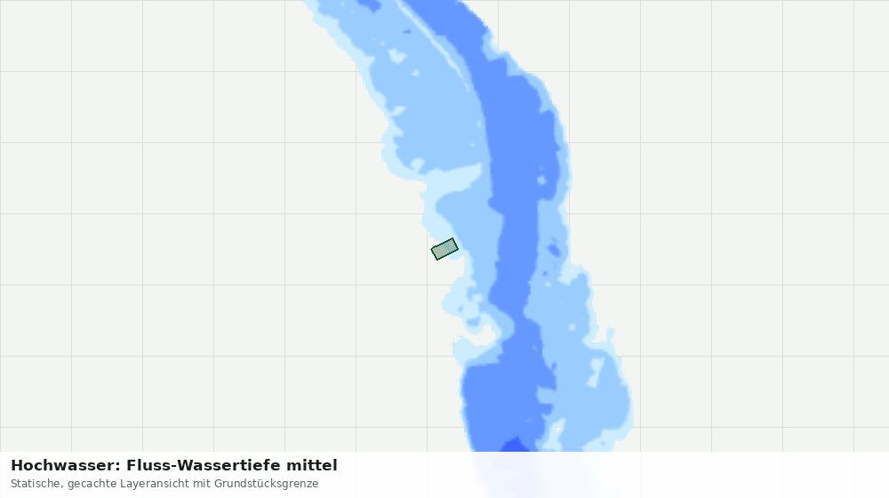 Statische Kartenansicht: Hochwasser: Fluss-Wassertiefe mittel