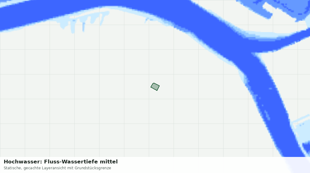 Statische Kartenansicht: Hochwasser: Fluss-Wassertiefe mittel