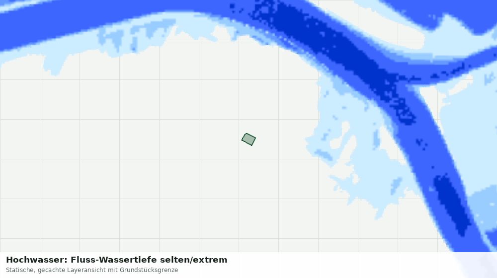 Statische Kartenansicht: Hochwasser: Fluss-Wassertiefe selten/extrem