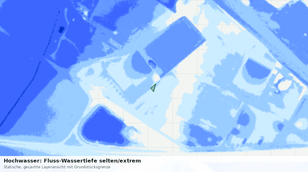 Statische Kartenansicht: Hochwasser: Fluss-Wassertiefe selten/extrem