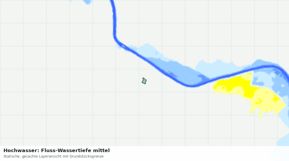 Statische Kartenansicht: Hochwasser: Fluss-Wassertiefe mittel