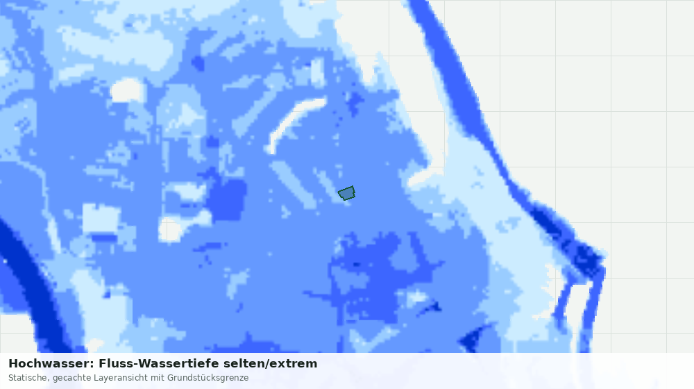 Statische Kartenansicht: Hochwasser: Fluss-Wassertiefe selten/extrem
