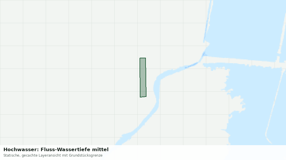Statische Kartenansicht: Hochwasser: Fluss-Wassertiefe mittel