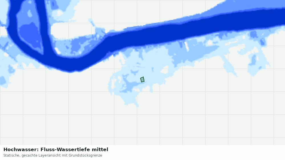 Statische Kartenansicht: Hochwasser: Fluss-Wassertiefe mittel