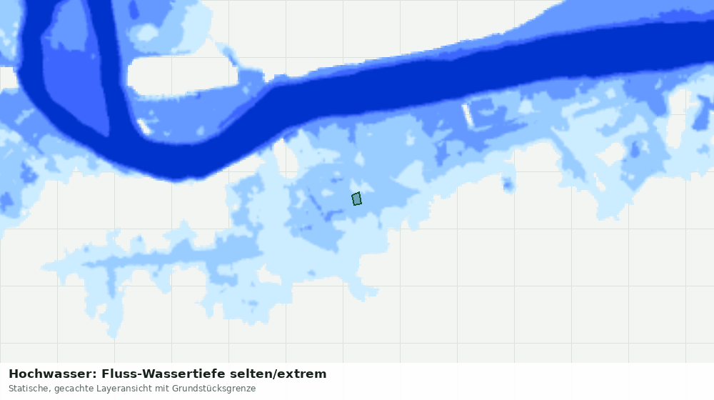 Statische Kartenansicht: Hochwasser: Fluss-Wassertiefe selten/extrem
