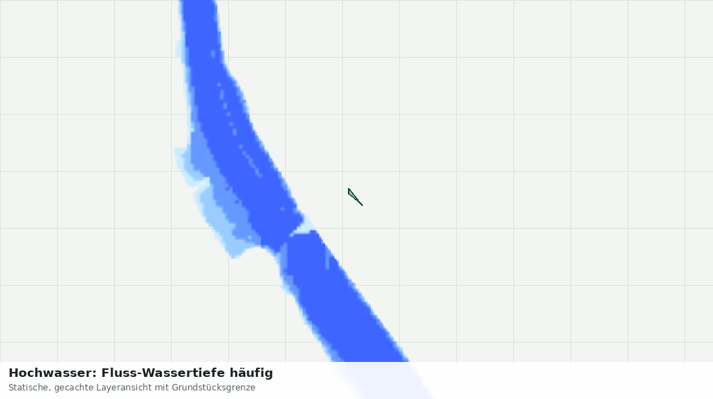 Statische Kartenansicht: Hochwasser: Fluss-Wassertiefe häufig