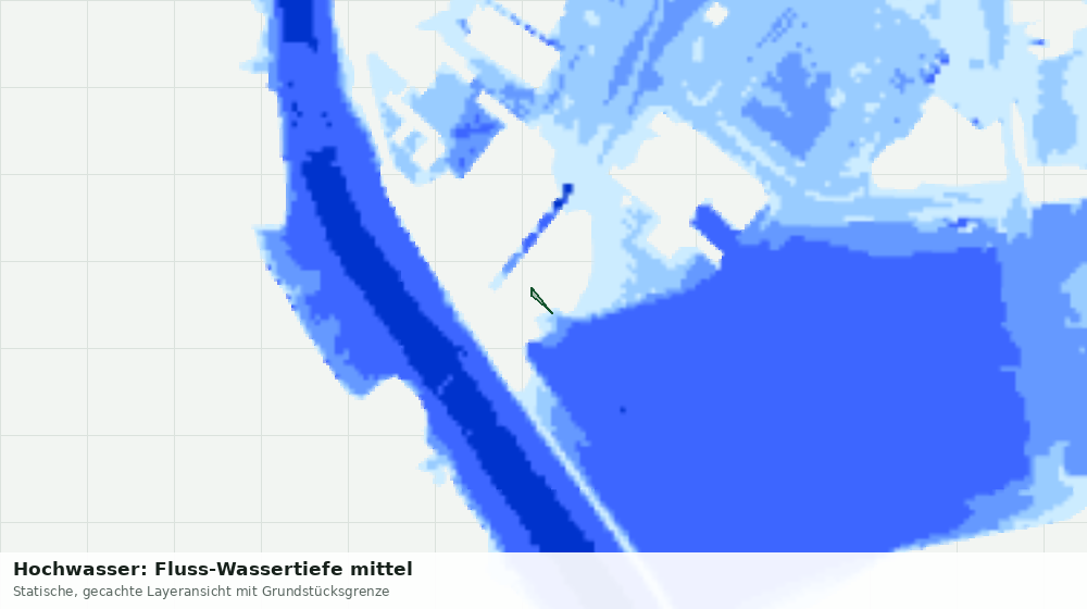 Statische Kartenansicht: Hochwasser: Fluss-Wassertiefe mittel