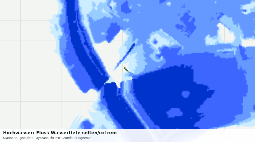 Statische Kartenansicht: Hochwasser: Fluss-Wassertiefe selten/extrem