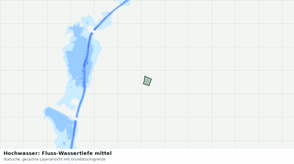 Statische Kartenansicht: Hochwasser: Fluss-Wassertiefe mittel