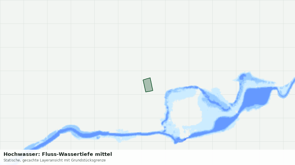 Statische Kartenansicht: Hochwasser: Fluss-Wassertiefe mittel