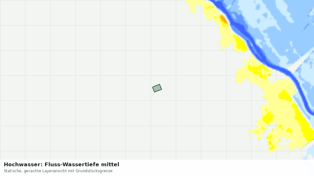 Statische Kartenansicht: Hochwasser: Fluss-Wassertiefe mittel