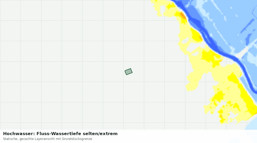 Statische Kartenansicht: Hochwasser: Fluss-Wassertiefe selten/extrem
