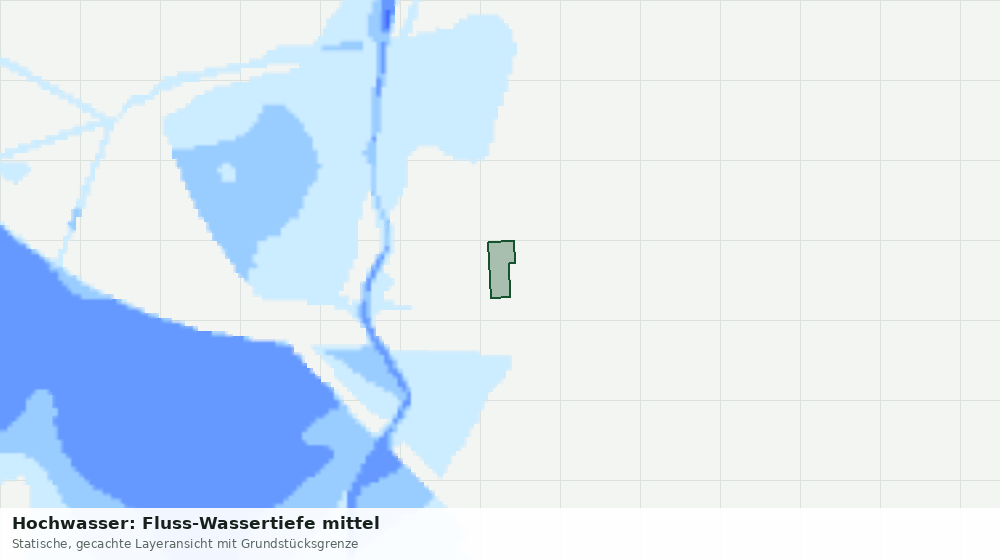 Statische Kartenansicht: Hochwasser: Fluss-Wassertiefe mittel