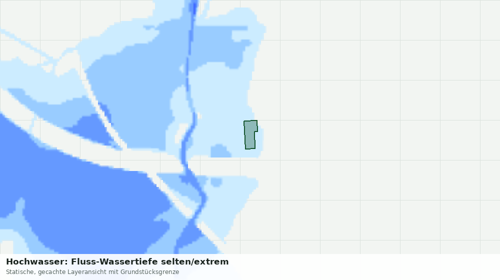Statische Kartenansicht: Hochwasser: Fluss-Wassertiefe selten/extrem