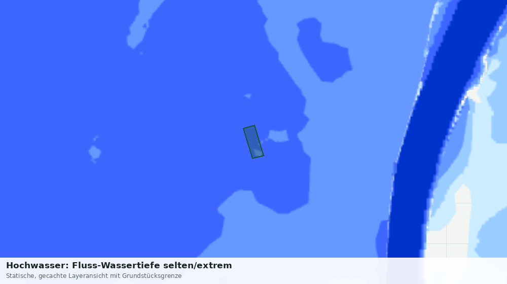 Statische Kartenansicht: Hochwasser: Fluss-Wassertiefe selten/extrem