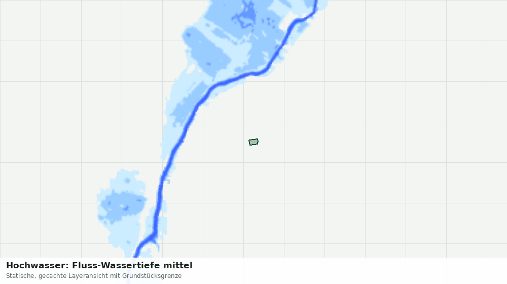 Statische Kartenansicht: Hochwasser: Fluss-Wassertiefe mittel