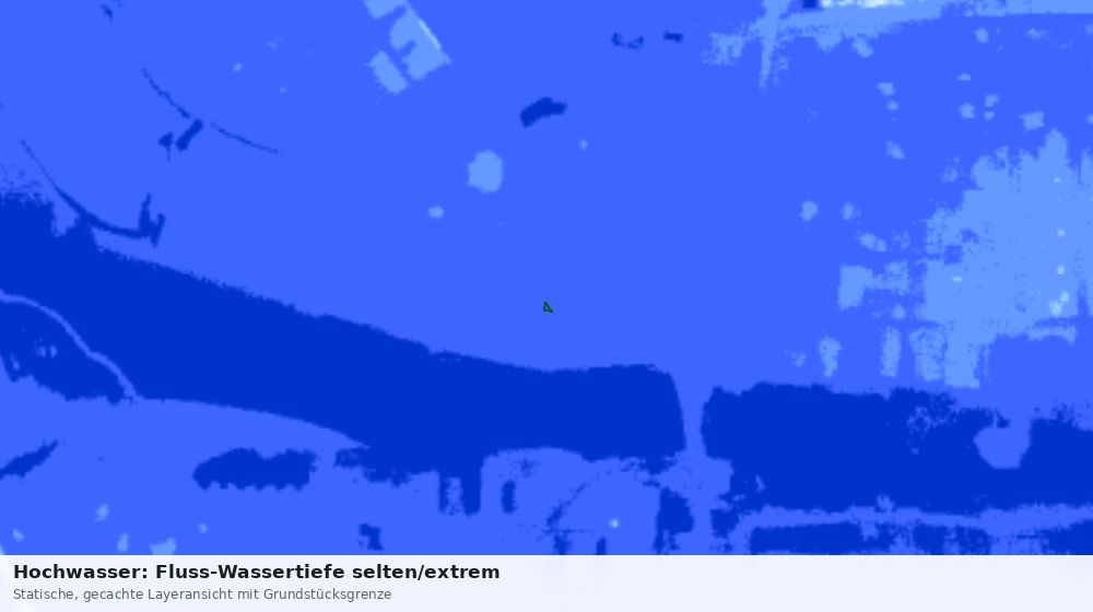 Statische Kartenansicht: Hochwasser: Fluss-Wassertiefe selten/extrem