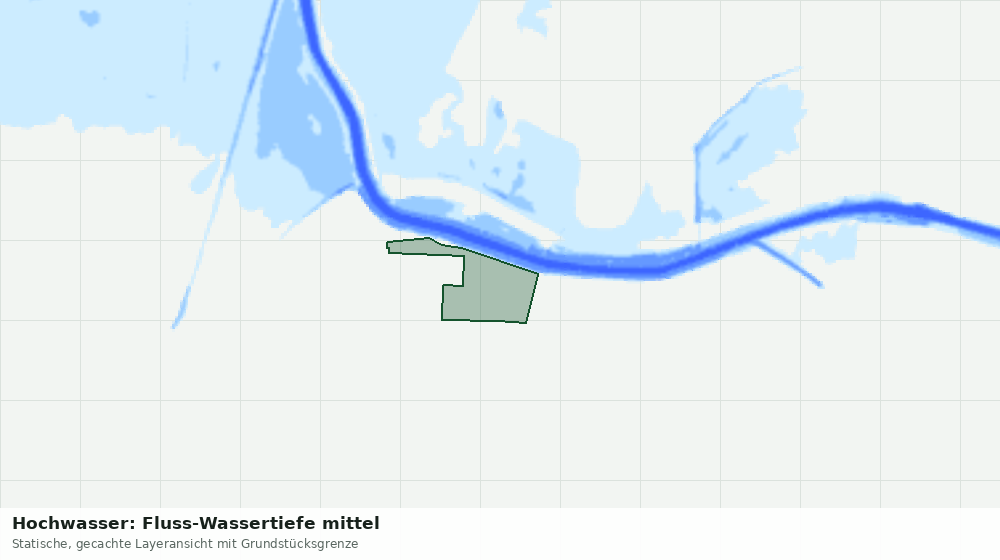 Statische Kartenansicht: Hochwasser: Fluss-Wassertiefe mittel