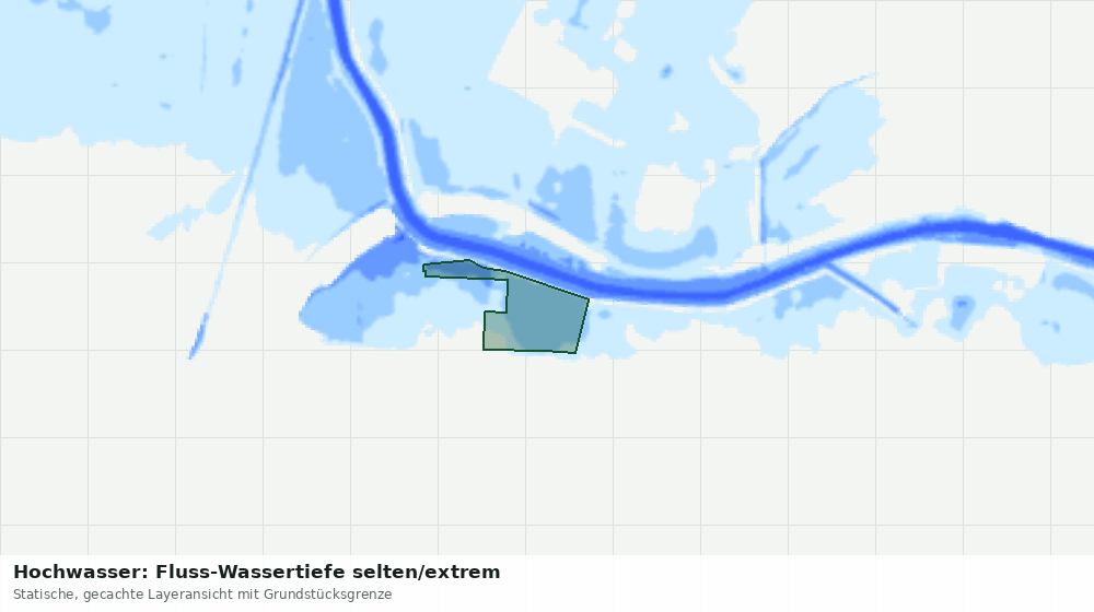 Statische Kartenansicht: Hochwasser: Fluss-Wassertiefe selten/extrem