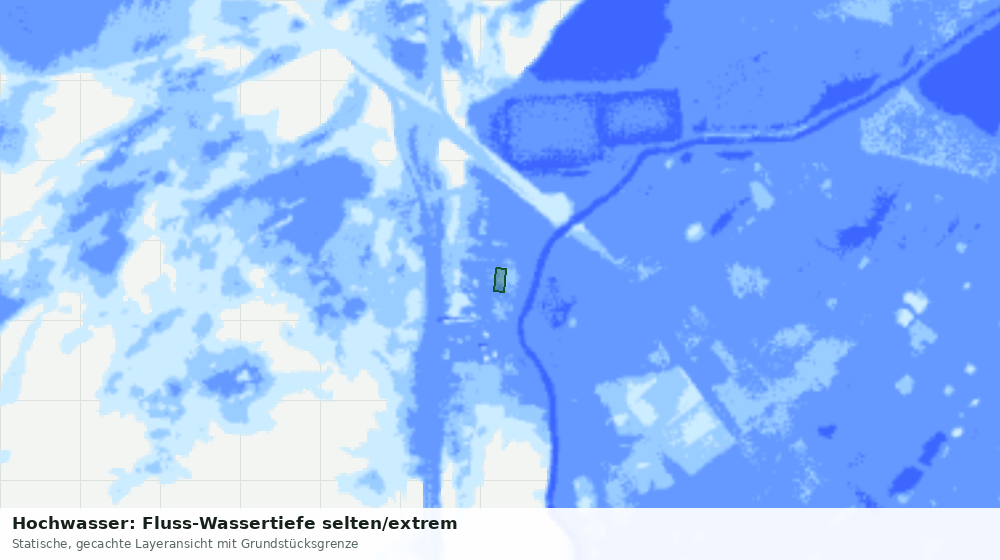 Statische Kartenansicht: Hochwasser: Fluss-Wassertiefe selten/extrem