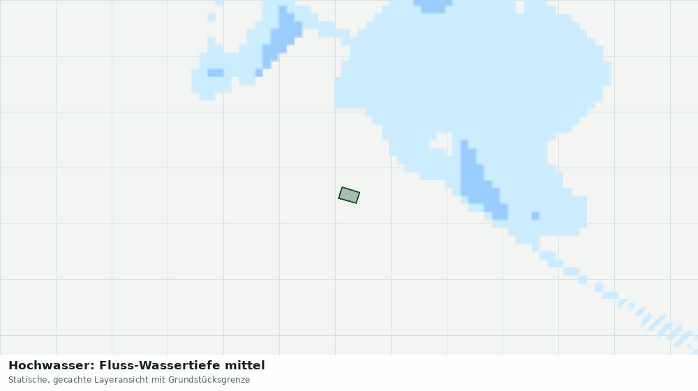 Statische Kartenansicht: Hochwasser: Fluss-Wassertiefe mittel