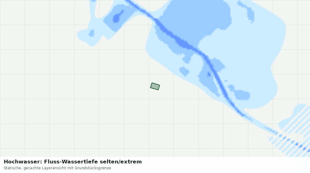 Statische Kartenansicht: Hochwasser: Fluss-Wassertiefe selten/extrem