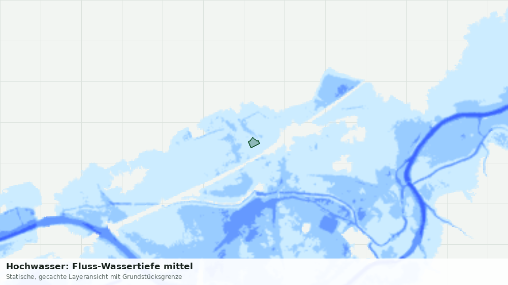 Statische Kartenansicht: Hochwasser: Fluss-Wassertiefe mittel