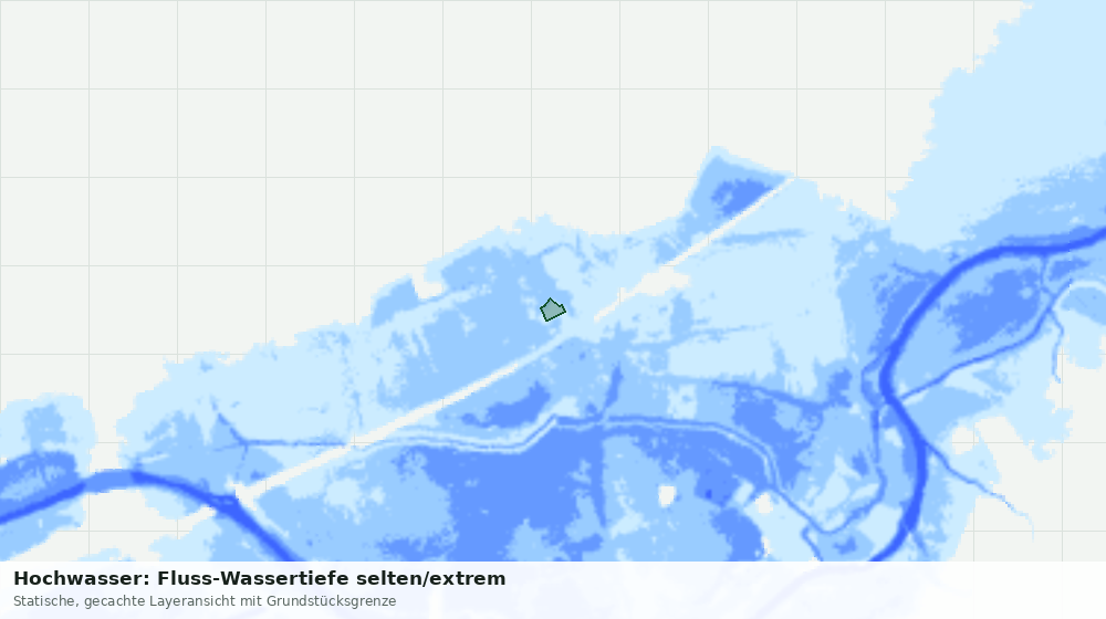 Statische Kartenansicht: Hochwasser: Fluss-Wassertiefe selten/extrem