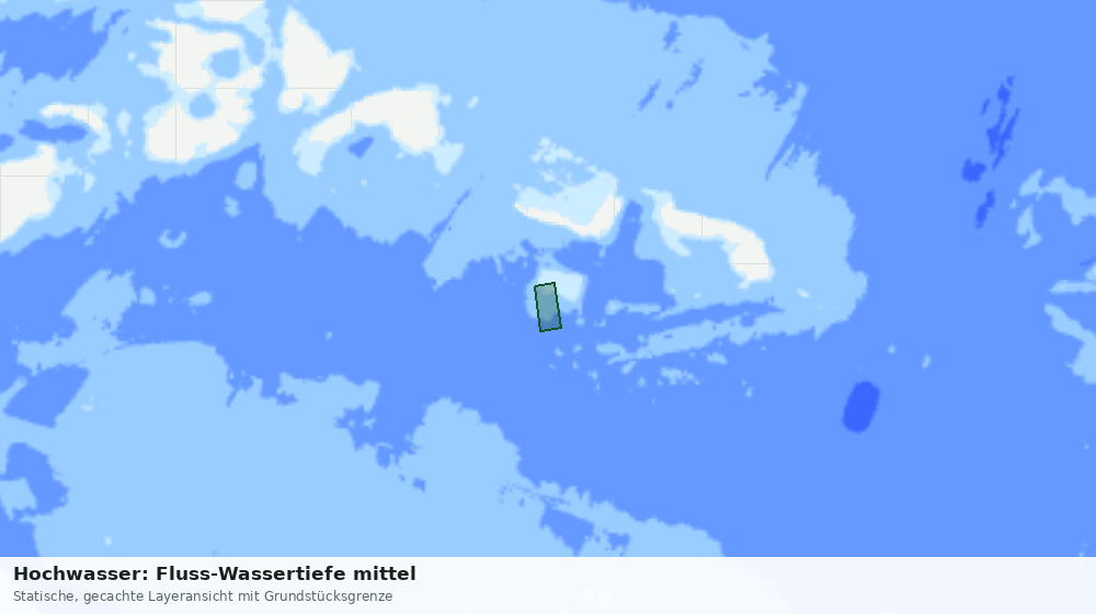 Statische Kartenansicht: Hochwasser: Fluss-Wassertiefe mittel