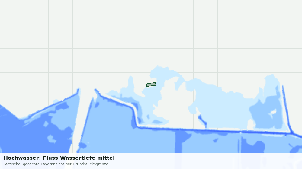 Statische Kartenansicht: Hochwasser: Fluss-Wassertiefe mittel