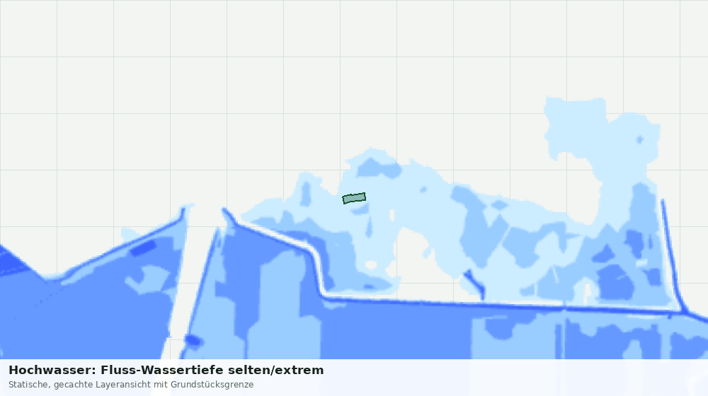 Statische Kartenansicht: Hochwasser: Fluss-Wassertiefe selten/extrem