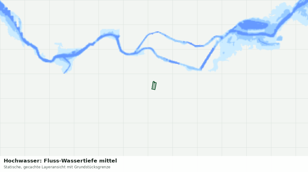 Statische Kartenansicht: Hochwasser: Fluss-Wassertiefe mittel