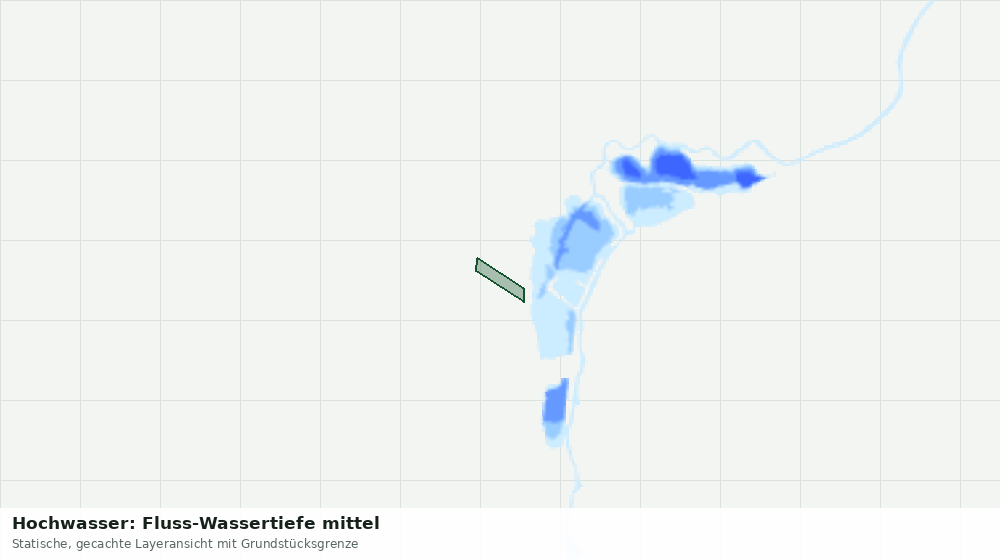 Statische Kartenansicht: Hochwasser: Fluss-Wassertiefe mittel