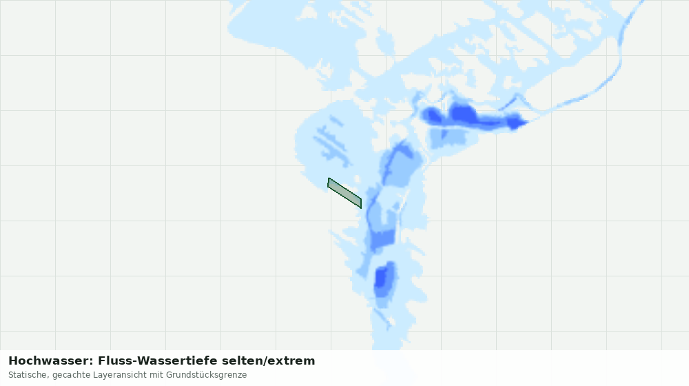 Statische Kartenansicht: Hochwasser: Fluss-Wassertiefe selten/extrem